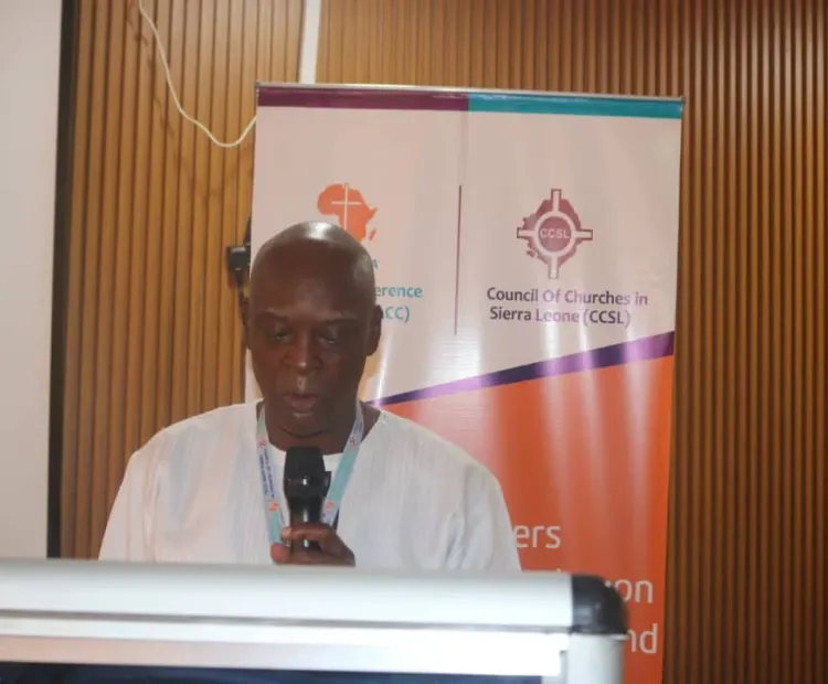 CCSL President delivering speech